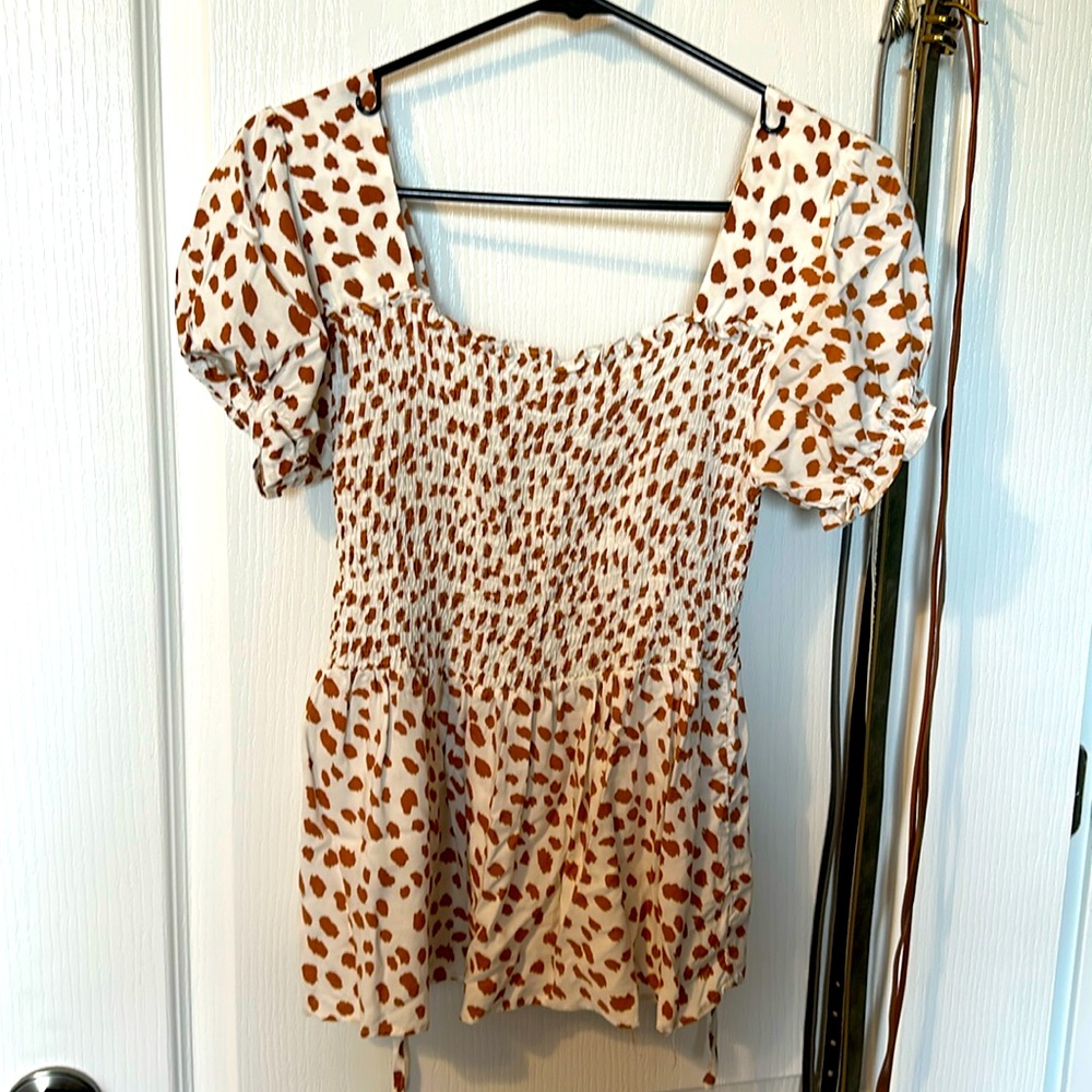 Speckle Print Blouse